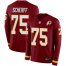 Nike Washington Football Team #75 Brandon Scherff Burgundy Red Team Color Mens Stitched NFL Limited Therma Long Sleeve Jersey