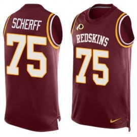 Nike Washington Football Team #75 Brandon Scherff Burgundy Red Team Color Mens Stitched NFL Limited Tank Top Jersey