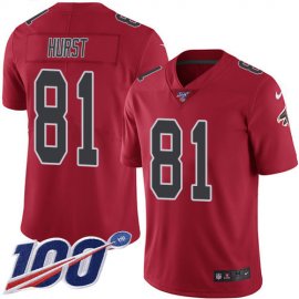Nike Atlanta Falcons #81 Hayden Hurst Red Youth Stitched NFL Limited Rush 100th Season Jersey