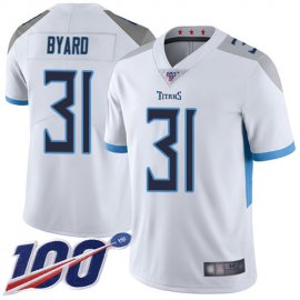 Nike Tennessee Titans #31 Kevin Byard White Mens Stitched NFL 100th Season Vapor Limited Jersey