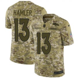 Nike Denver Broncos #13 KJ Hamler Camo Mens Stitched NFL Limited 2018 Salute To Service Jersey