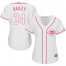 Cincinnati Reds #34 Homer Bailey White/Pink Fashion Womens Stitched MLB Jersey