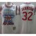 Los Angeles Lakers 32 Magic Johnson All Star White M&N NBA Jerseys Cheap