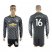 Manchester United #16 Carrick Black Long Sleeves Soccer Club Jersey
