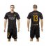Barcelona #13 C.Bravo Black Soccer Club Jersey