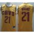 Cleveland Cavaliers 21 Andrew Wiggins Yellow Revolution 30 Swingman NBA Jerseys