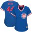 Chicago Cubs #44 Anthony Rizzo Blue Cooperstown Womens Stitched MLB Jersey