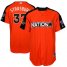 Washington Nationals #37 Stephen Strasburg Orange 2017 All-Star National League Stitched Youth MLB Jersey