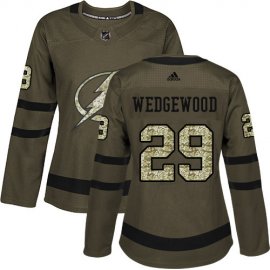 Adidas Tampa Bay Lightning #29 Scott Wedgewood Green Salute to Service Womens Stitched NHL Jersey