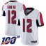 Nike Atlanta Falcons #12 Mohamed Sanu Sr White Mens Stitched NFL 100th Season Vapor Limited Jersey