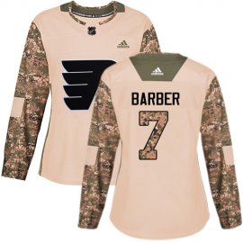 Adidas Philadelphia Flyers #7 Bill Barber Camo Authentic 2017 Veterans Day Womens Stitched NHL Jersey