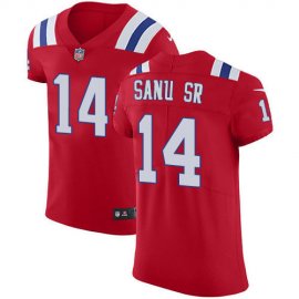 Nike New England Patriots #14 Mohamed Sanu Sr Red Alternate Mens Stitched NFL Vapor Untouchable Elite Jersey