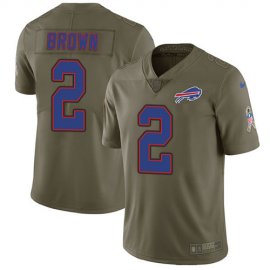 Nike Buffalo Bills #2 John Brown Olive Mens Stitched NFL Limited 2017 Salute To Service Jersey