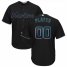 Miami Marlins Majestic Alternate 2019 Cool Base Custom Jersey Black