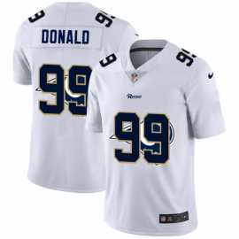Los Angeles Rams #99 Aaron Donald White Mens Nike Team Logo Dual Overlap Limited NFL Jersey