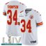 Nike Kansas City Chiefs #34 Darwin Thompson White Super Bowl LIV 2020 Mens Stitched NFL Vapor Untouchable Limited Jersey