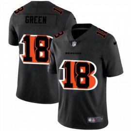 Cincinnati Cincinnati Bengals #18 A.J. Green Mens Nike Team Logo Dual Overlap Limited NFL Jersey Black