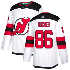 Adidas New Jersey Devils #86 Jack Hughes White Road Authentic Stitched NHL Jersey