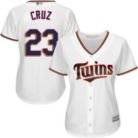 Minnesota Twins #23 Nelson Cruz White Home Womens Stitched MLB Jersey