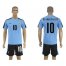 Uruguay #10 Dearrascaete Home Soccer Country Jersey