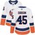 Adidas New York Islanders #45 Noah Dobson White Road Authentic Womens Stitched NHL Jersey