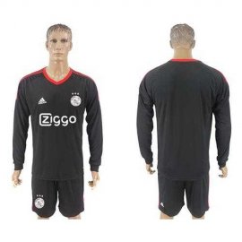 Ajax Blank Black Goalkeeper Long Sleeves Soccer Club Jersey