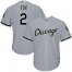 Chicago White Sox #2 Nellie Fox Grey Road Cool Base Stitched Youth MLB Jersey