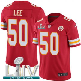 Nike Kansas City Chiefs #50 Darron Lee Red Super Bowl LIV 2020 Team Color Mens Stitched NFL Vapor Untouchable Limited Jersey