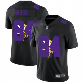 Minnesota Minnesota Vikings #84 Randy Moss Mens Nike Team Logo Dual Overlap Limited NFL Jersey Black