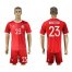 Danmark #23 Mikkelsen Red Home Soccer Country Jersey