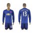 Manchester United #13 Lindegaard Away Long Sleeves Soccer Club Jersey