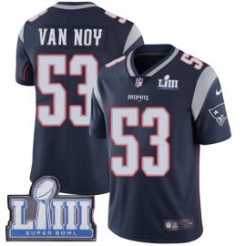 Nike New England Patriots #53 Kyle Van Noy Navy Blue Team Color Super Bowl LIII Bound Mens Stitched NFL Vapor Untouchable Limited Jersey