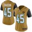 Nike Jacksonville Jaguars #45 KLavon Chaisson Gold Womens Stitched NFL Limited Rush Jersey