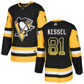 Adidas Pittsburgh Penguins #81 Phil Kessel Black Home Authentic Drift Fashion Stitched NHL Jersey