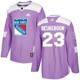 Adidas New York Rangers #23 Jeff Beukeboom Purple Authentic Fights Cancer Stitched NHL Jersey