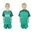 Atletico Madrid Blank Green Goalkeeper Kid Soccer Club Jersey
