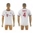 Bayern Munchen #4 Dante White Soccer Club Jersey