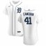 Detroit Tigers #41 Daz Cameron Mens Nike White Home 2020 Authentic Player MLB Jersey
