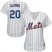 New York Mets #20 Pete Alonso White(Blue Strip) Home Womens Stitched MLB Jersey