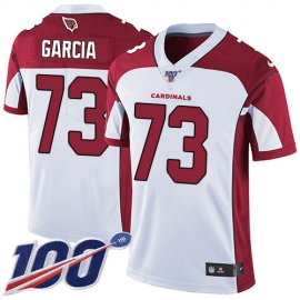 Nike Arizona Cardinals #73 Max Garcia White Mens Stitched NFL 100th Season Vapor Limited Jersey
