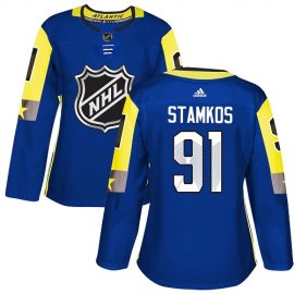 Adidas Tampa Bay Lightning #91 Steven Stamkos Royal 2018 All-Star Atlantic Division Authentic Womens Stitched NHL Jersey