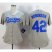 Los Angeles Dodgers #42 Jackie Robinson Grey Alternate Road Womens Stitched MLB Jersey