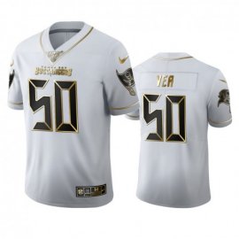 Tampa Bay Buccaneers #50 Vita Vea Mens Nike White Golden Edition Vapor Limited NFL 100 Jersey