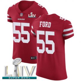 Nike San Francisco 49ers #55 Dee Ford Red Super Bowl LIV 2020 Team Color Mens Stitched NFL Vapor Untouchable Elite Jersey