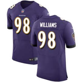 Nike Baltimore Ravens #98 Brandon Williams Purple Team Color Mens Stitched NFL Vapor Untouchable Elite Jersey