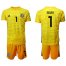 Germany #1 Neuer Yellow Goalkeeper Soccer Country Jersey