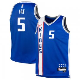 De'Aaron Fox Sacramento Kings Nike Youth 2023/24 Swingman Replica Jersey – City Edition – Blue