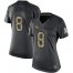Nike New York Giants #8 Daniel Jones Black Womens Stitched NFL Limited 2016 Salute to Service Jersey