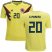 Colombia #20 G.Moreno Home Kid Soccer Country Jersey