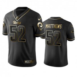 Nike Los Angeles Rams #52 Clay Matthews Black Golden Limited Edition Stitched NFL Jersey
